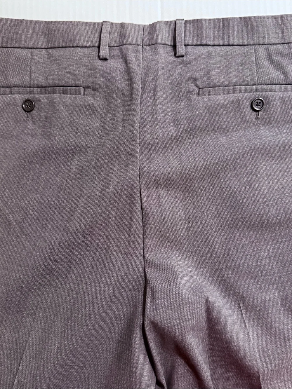 Banana Republic Men’s Slim Fit Dark Gray Wool Blend Pleated Dress Pants 36W